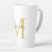 Monogram Gold Farbe Ihr Name Sondergeschenk Gelieb Milchtasse (Rechte Ecke)