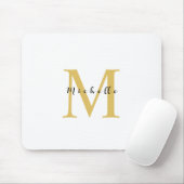 Monogram Gold Farbe Ihr Name Sondergeschenk Gelieb Mousepad (Mit Mouse)