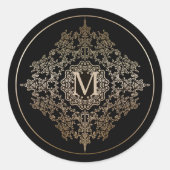 Monogram Gold Filigree Motif Stickers (Vorderseite)