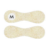 Monogram Gold floral Blätter Muster Baseball (Paneele)