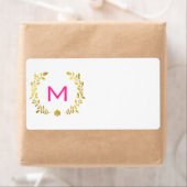 Monogram Gold Foil Laurel & Spade (Insitu)