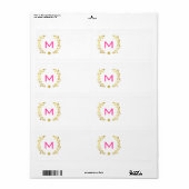 Monogram Gold Foil Laurel & Spade (Vorne)