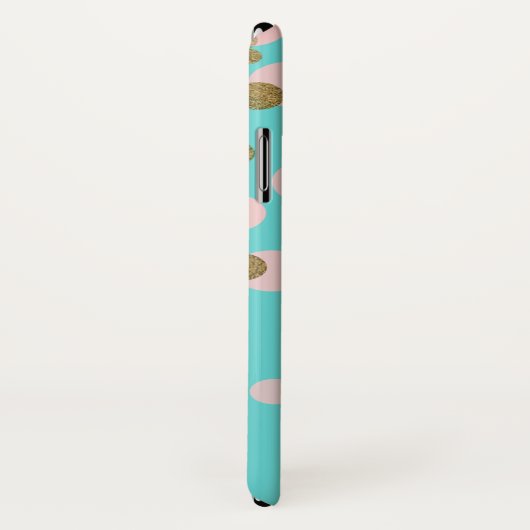 Monogram Gold Foil und Rose Gold Confetti Case-Mate iPhone Hülle (Hinten/Rechts)