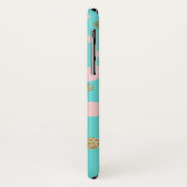 Monogram Gold Foil und Rose Gold Confetti Case-Mate iPhone Hülle (Hinten/Links)