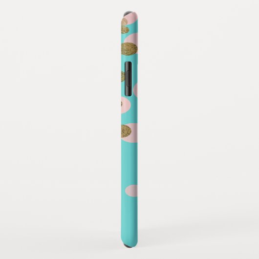 Monogram Gold Foil und Rose Gold Confetti Case-Mate iPhone Hülle (Hinten/Rechts)