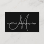 Monogram-Gold Foil-Visitenkarte Visitenkarte (Rückseite)