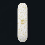 Monogram Gold Geometric Abstrakt Pattern Skateboard<br><div class="desc">Dieses moderne Design zeichnet sich durch ein cooles und trendiges geometrisches abstraktes Muster mit Ihrem personalisierten Monogramm aus. Personalisieren, indem Sie den Text im Textfeld #skateboarding #Skate #skateboard #skatelife #skatelife #skateboardingisfun #Skater #skatepark #skateshop #skateeverydamnday #skateeverydamnday #skateboarder #skateboarder #skateboards #Skaten #life #skatergirl #trendy #cool #personalisiert personalisierte Geschenke #gold #monogram #mit Monogramm...</div>