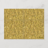Monogram Gold Glitzer LOOK Tischnummer Card (Rückseite)