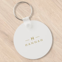 Monogram Gold Gray | Minimalistisch Elegant modern