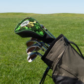 Monogram Gold Green Kleeblatts Golf Headcover (In SItu)