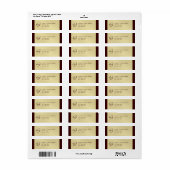 Monogram Gold Imitate Metallbraun-Adressetikett (Vorne)