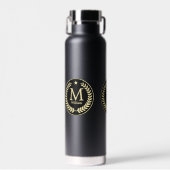 Monogram Gold Laurel Leaf Star Trinkflasche (Vorne)