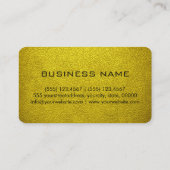 Monogram Gold Leather Look Visitenkarte (Rückseite)