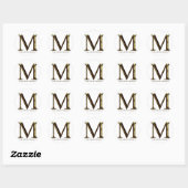 Monogram Gold Letter M Dein Aufkleber (Blatt)