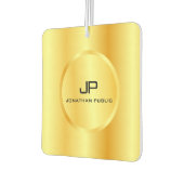Monogram Gold Look Elegante Moderne Vorlage Autolufterfrischer (Links)
