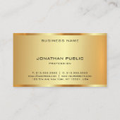 Monogram Gold Look Moderne Premium Silk Visitenkarte (Rückseite)