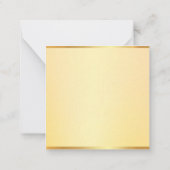 Monogram Gold Look Template Monogram Modern Simple Mitteilungskarte (Rückseite)
