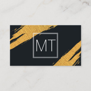 Monogram Gold Markierungen Doppelweiße Boxen Visitenkarte