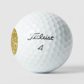 MONOGRAM GOLD METALLIC WHITE CUSTOM GOLF BALLS GOLFBALL (Logo)