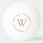 Monogram Gold Modern Tischtennisball (Rückseite)