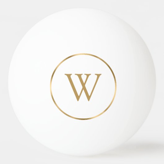Monogram Gold Modern Tischtennisball (Vorderseite)