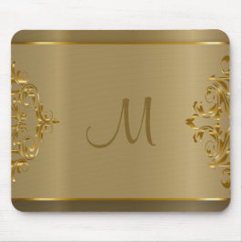 Monogram Gold Orante Design Mousepad