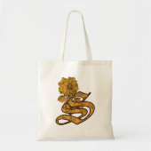 Monogram Gold Peony Tote Bag Tragetasche (Vorne)