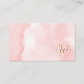 Monogram Gold Pink Wink Personal Visitenkarte (Vorderseite)