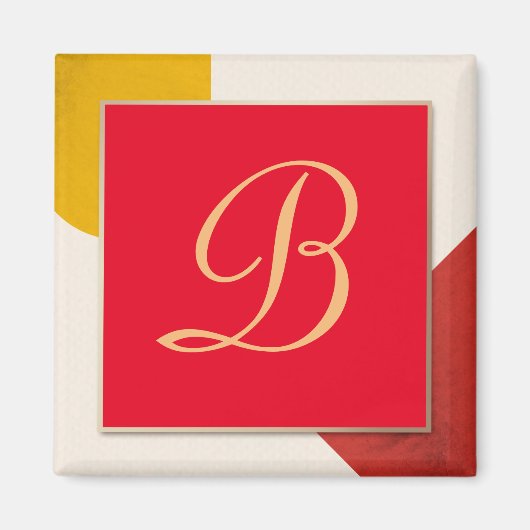 Monogram Gold Script B Magnet (Vorne)