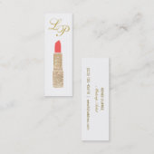 Monogram Gold Sequel Lipstick Makeup Artist Mini Visitenkarte (Vorne/Hinten)