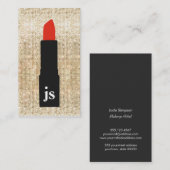 Monogram Gold Sequel Makeup Artist Lipstick Beauty Visitenkarte (Vorne/Hinten)