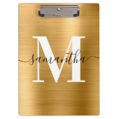 Monogram Gold Shimmer Foil Klemmbrett (Vorderseite)
