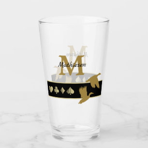 Monogram Gold Silhouette Flying Encks Glas