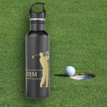 Monogram Gold Silhouette Golfer