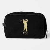 Monogram Gold Silhouette Golfer Waschbeutel (Vorderseite)