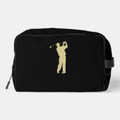 Monogram Gold Silhouette Golfer Waschbeutel (Rückseite)