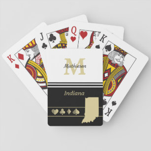 Monogram Gold Silhouette Indiana Spielkarten