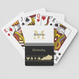 Monogram Gold Silhouette Kentucky Spielkarten