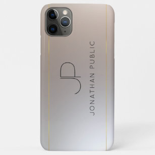Monogram Gold Silver Look Elegante Vorlage Case-Mate iPhone Hülle