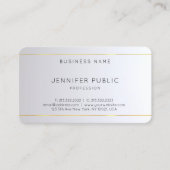 Monogram Gold Silver Rounded Elegant Template Visitenkarte (Vorderseite)