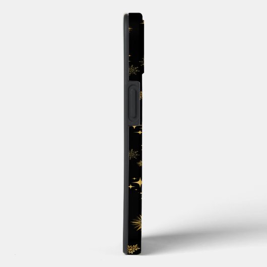 Monogram Gold Snowflakes und Stars Case-Mate iPhone Hülle (Rückseite / Rechts)