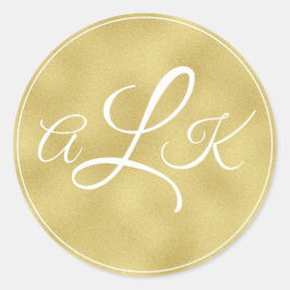 Monogram Gold Sticker Siegel