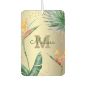 Monogram Gold Tropical Palm Foliage Autolufterfrischer (Vorderseite)