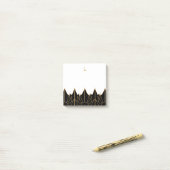 Monogram Gold und Black Art Deco Muster Post-it Klebezettel (Auf Schreibtisch)