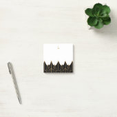 Monogram Gold und Black Art Deco Muster Post-it Klebezettel (Büro)