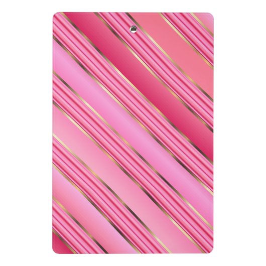 Monogram Gold und rosa Cotton Candy Mini Klemmbrett (Rückseite)