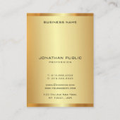Monogram Gold Vertikale Vorlage Luxus Seide Finish Visitenkarte (Rückseite)