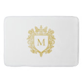 Monogram Gold Wappen Bath Mat Badematte (Vorderseite)