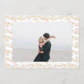 Monogram Gold Wappen Classic Elegante Wedding Foto Save The Date (Rückseite)
