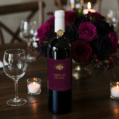 Monogram Gold Wax Siegel der Eleganfamilie Weinetikett